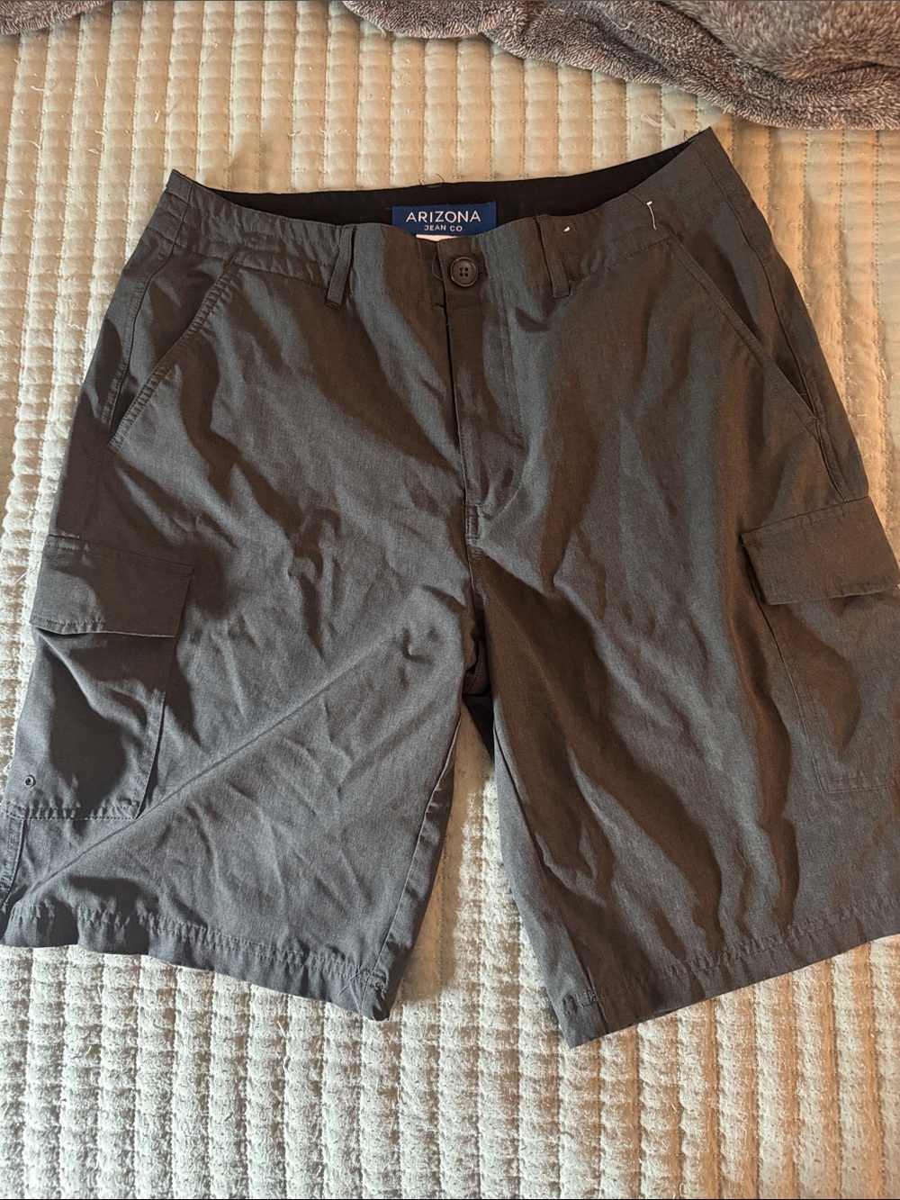 Arizona Jean Company Olive Gray Cargo Shorts - Men's